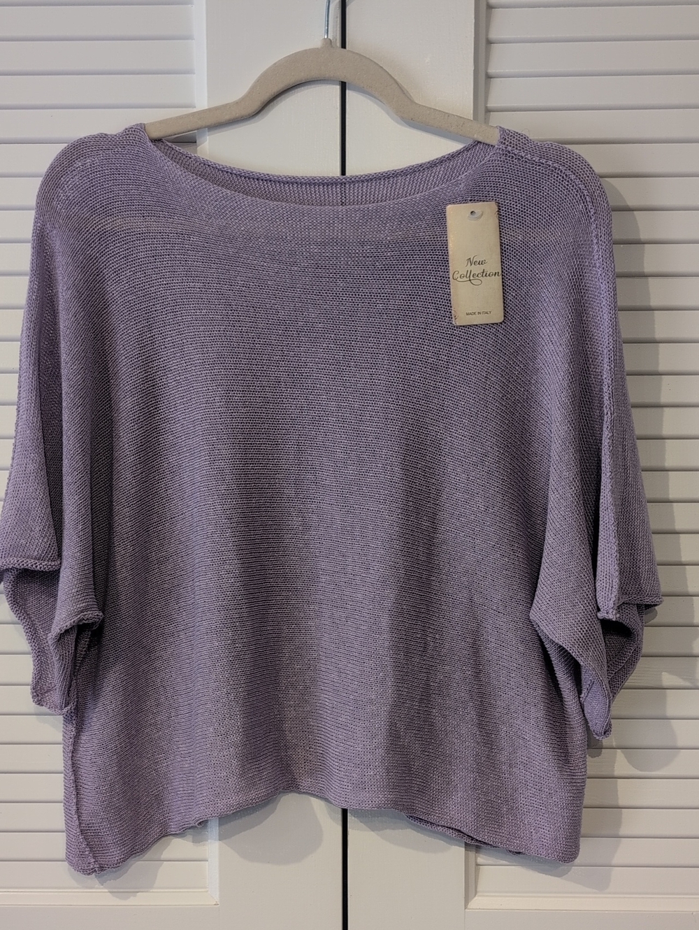 Light Lavender Knit Top with Textured Weave